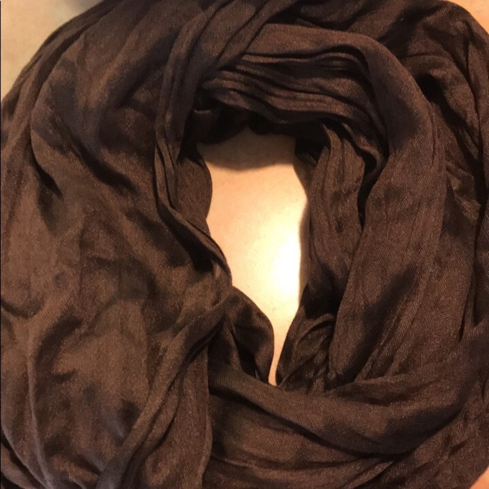 Brown infinity scarf